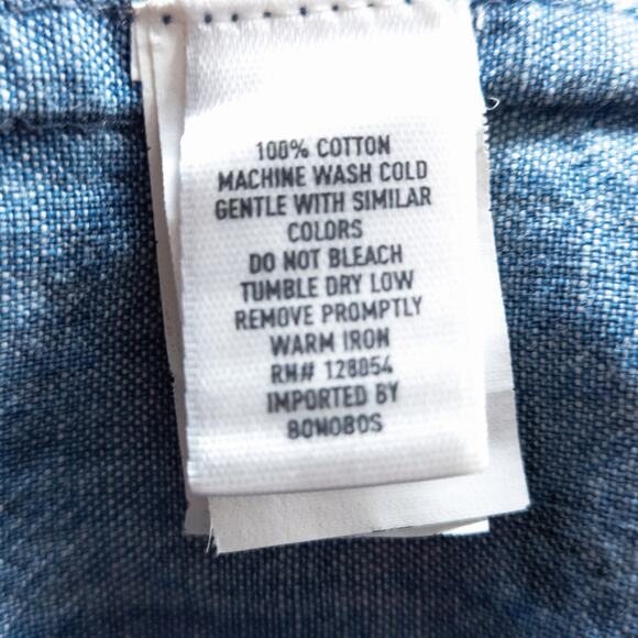 Bonobos Men's Surf Shirt Blue Size Medium Pineapple Print Button Down Summer - Picture 7 of 8